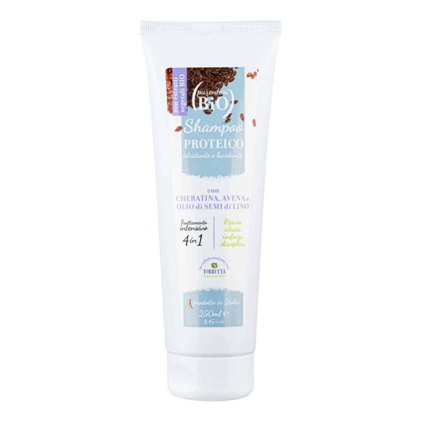 parentesibio_shampo_proteico_250ml Parentesi Bio - Shampoo Proteico Idratante e Lucidante con Cheratina e Olio di Semi di Lino