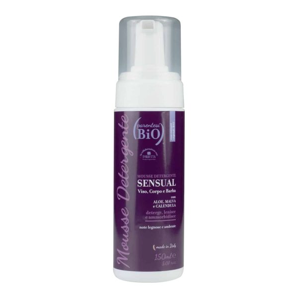 mousse-detergente-sensual-fronte Parentesi Bio - Mousse Detergente Uomo - Sensual