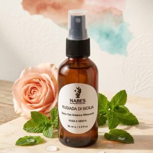 Rugiada di Sicilia – Spray Viso Botanico Rinfrescante Rosa e Menta - Nabes